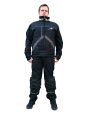 Kombinezon dwuczęściowy Ide-Fly czarny, Kontrast grafitowy front.png